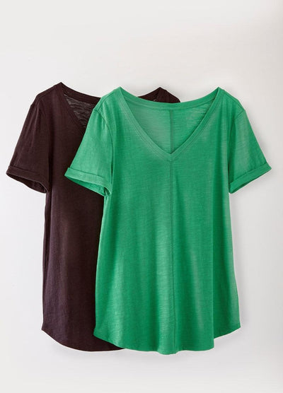 Cotton Slub Tee-Black,clothing,green,Hot Pink,orange,Slub Tee,Slubby,Top,Tops,Women,women's-[option4]-[option5]-[option6]-Bella Bliss Boutique in Texas