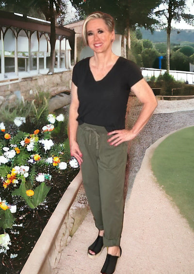 Cotton Slub Tee-Black,clothing,green,Hot Pink,orange,Slub Tee,Slubby,Top,Tops,Women,women's-[option4]-[option5]-[option6]-Bella Bliss Boutique in Texas