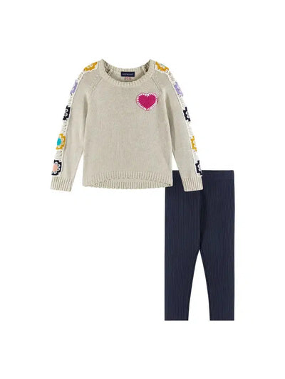 Crochet Sweater & Jeggings Set-Bottoms, Children & Tweens, children's, clothing, Crochet, Crochet Detail, Infant to 6, Jeggings, navy, Sweater, Sweater & Jegging Set, Top, Tops, tunic-4T-[option4]-[option5]-[option6]-Bella Bliss Boutique in Texas