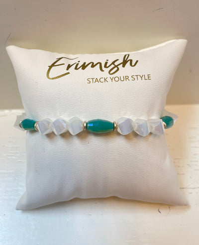 Crystal Accent Strand-Bracelet,Bracelets,Jewelry,Mint,One Size,Stackable,Stretch Bracelet,White,Women-[option4]-[option5]-[option6]-Bella Bliss Boutique in Texas