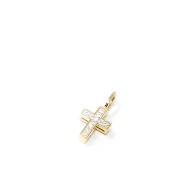 Crystal Cross Charm-Charm, Charms, cross, Crystal, Crystals, Gold, Jewelry-[option4]-[option5]-[option6]-Bella Bliss Boutique in Texas