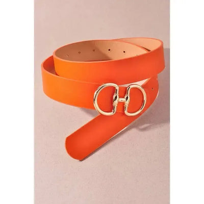 D Link Horsebit Buckle Belt-Accessories,Azure,Beige,Belt,Belts,Black,blush,D LInk,D LInk Horsebit Buckle,Horsebit Buckle,navy,Olive,orange,Red,Royal Blue,Taupe,White,women's-Orange-[option4]-[option5]-[option6]-Bella Bliss Boutique in Texas