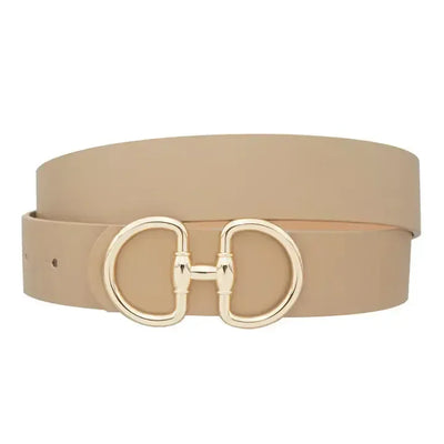 D Link Horsebit Buckle Belt-Accessories,Azure,Beige,Belt,Belts,Black,blush,D LInk,D LInk Horsebit Buckle,Horsebit Buckle,navy,Olive,orange,Red,Royal Blue,Taupe,White,women's-Taupe-[option4]-[option5]-[option6]-Bella Bliss Boutique in Texas