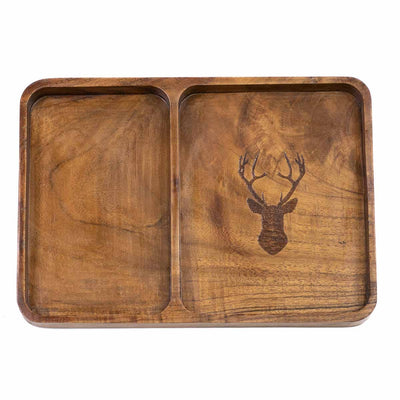 Deer Etched Wood Valet Tray-deer,Gifts,Gifts for Him,organizer,Trinket Dish-[option4]-[option5]-[option6]-Bella Bliss Boutique in Texas