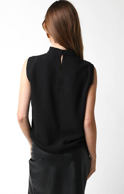 Denise Top-blouse,clothing,Mock Neck,Olivaceous,Red,Sleeveless,Top,Tops,White,Women,womens,Woven,Woven Top-[option4]-[option5]-[option6]-Bella Bliss Boutique in Texas