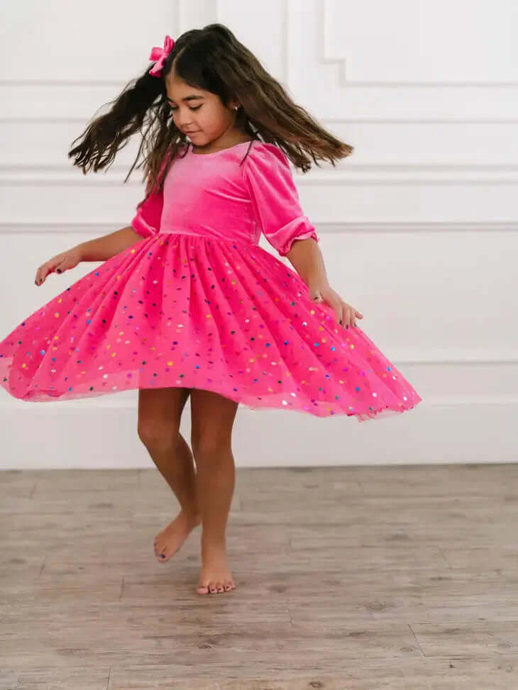 Diana Confetti Pop Dress - Size 10 Only-Children & Tweens,clothing,Confetti Pop,dress,dresses,Pink,Sale,Tweens 7-14,Twirl Dress-[option4]-[option5]-[option6]-Bella Bliss Boutique in Texas