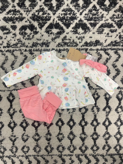 Dream Big Jogger Set-3-Piece Set, Baby Headband, Bottoms, Children & Tweens, children's, clothing, Dream Big, Headband, Infant to 6, Outfit, Top, Tops-0/3M-[option4]-[option5]-[option6]-Bella Bliss Boutique in Texas