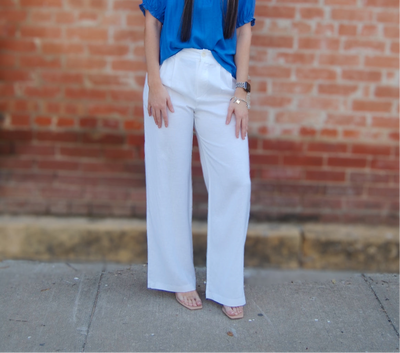 Elastic Back Waistband Linen Pants-Black,Bottoms,clothing,Elastic,Elastic Back,Linen,Linen Blend,Pants,White,Women,women's-[option4]-[option5]-[option6]-Bella Bliss Boutique in Texas