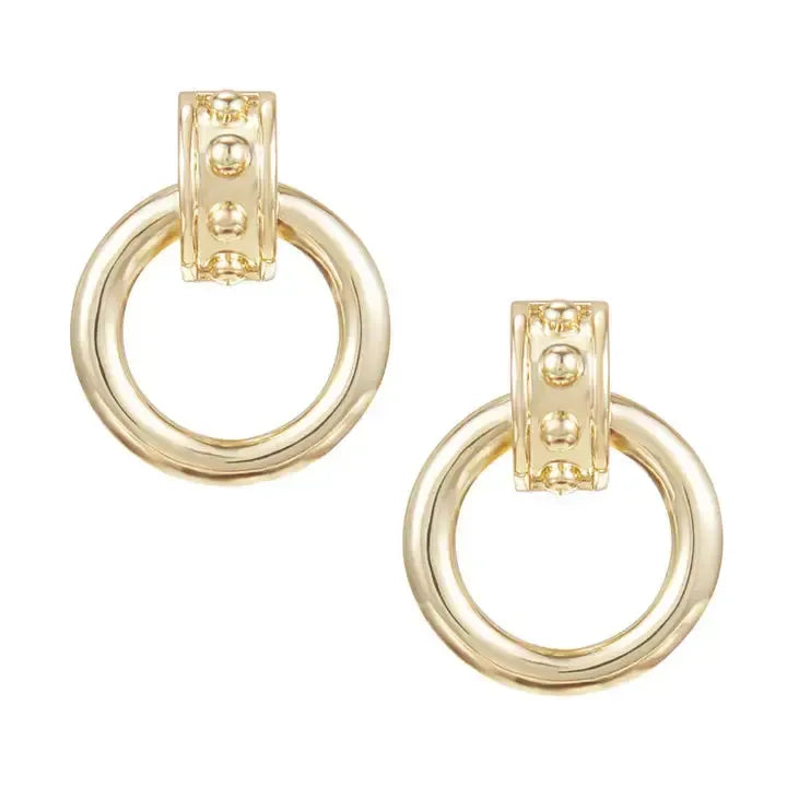 Enchanted Doorknocker Earrings-14k Gold,Earring,Earrings,gold,Hoop Earrings,Jewelry,Natalie Wood Designs,Post Earrings,Post Hoop Earrings,Silver,Women,women's-[option4]-[option5]-[option6]-Bella Bliss Boutique in Texas