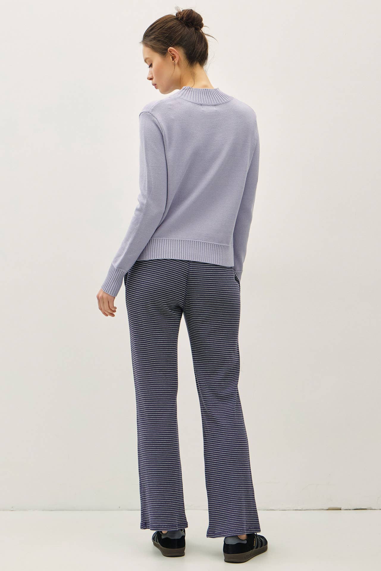 Everyday Mock Neck Ribbed Sweater-clothing,Cuffed Hem,Knit Sweater,Lightweight Sweater,Mock Neck,Sweater,Sweaters,Top,Tops,Women,women's-[option4]-[option5]-[option6]-Bella Bliss Boutique in Texas