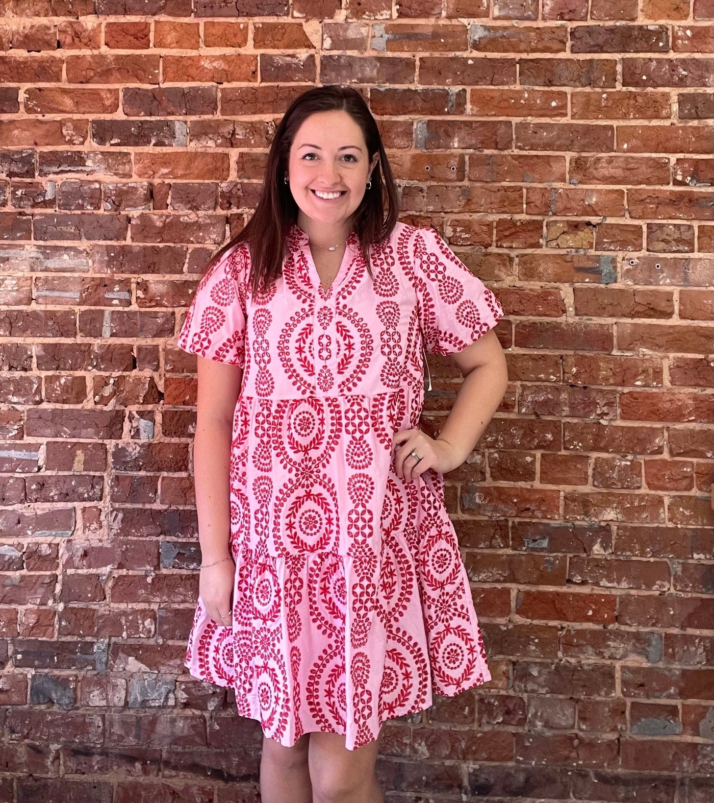 Eyelet Embroidered Mini Dress Eyelet Embroidered Mini Dress