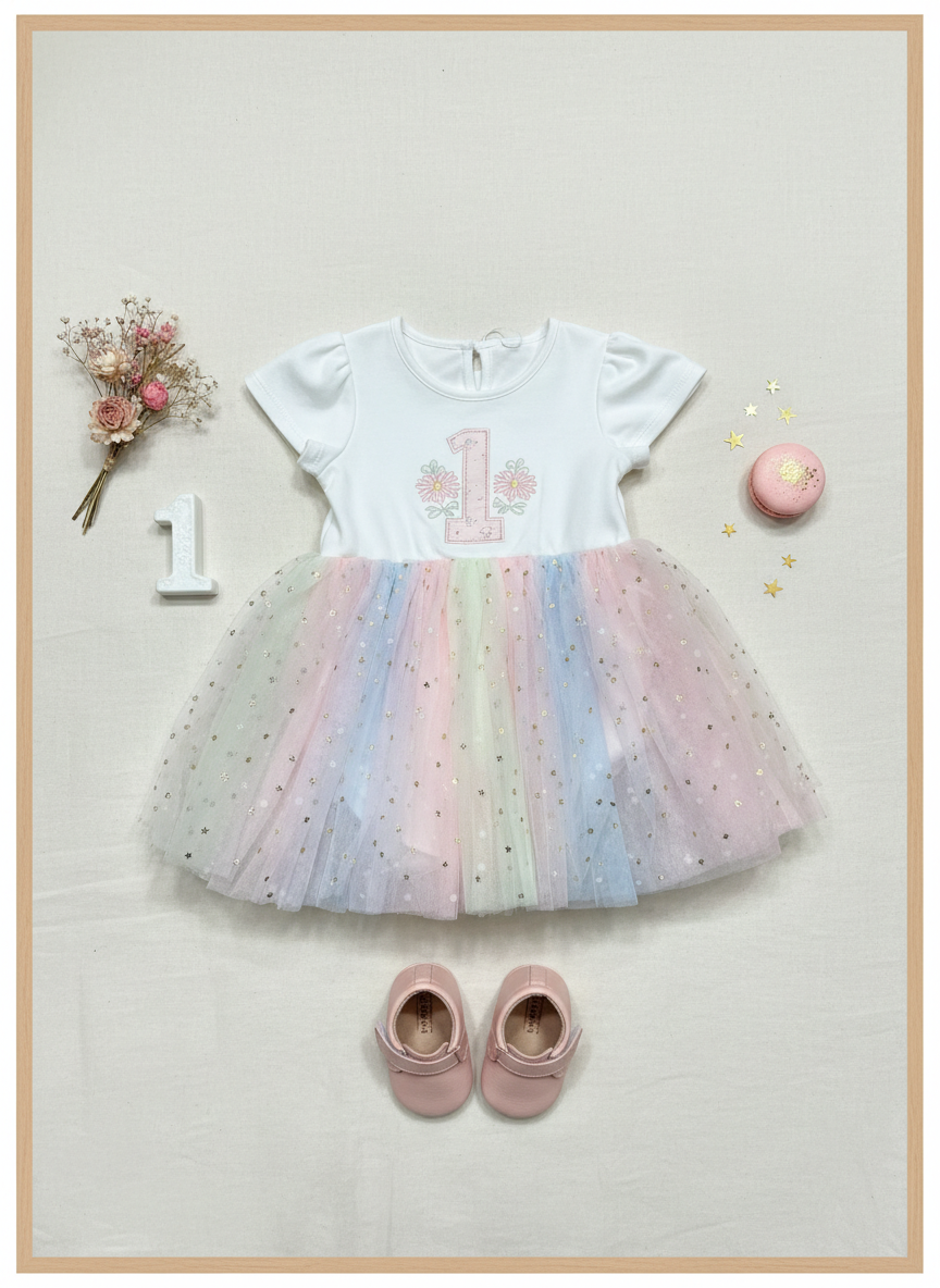 First Birthday Pastel Tutu Dress