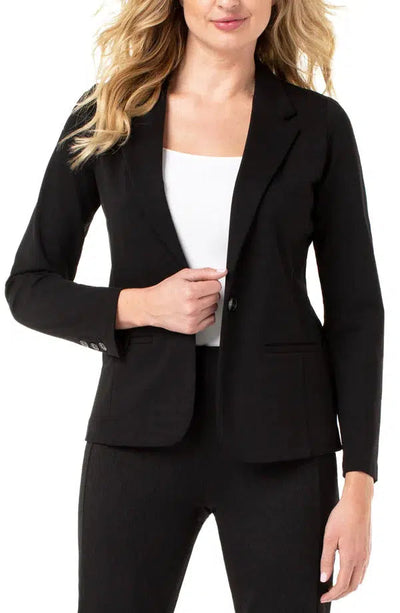 Fitted Blazer-Black,Black & White Plaid,Blazer,clothing,Coats & Jackets,Dark Navy Widowpane,Fitted Blazer,jacket,Vintage White,Women,women's-Black-XS-[option4]-[option5]-[option6]-Bella Bliss Boutique in Texas