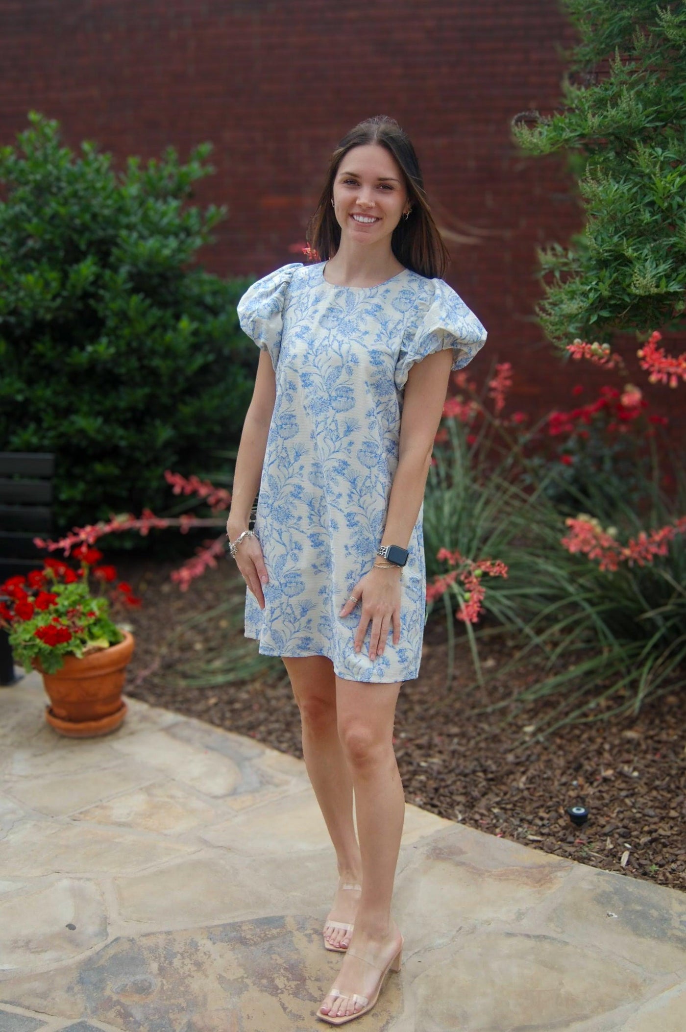 Floral Print Dress-Blue,clothing,dresses,Floral Print,Mini Dress,Pink,Sale,women's-[option4]-[option5]-[option6]-Bella Bliss Boutique in Texas