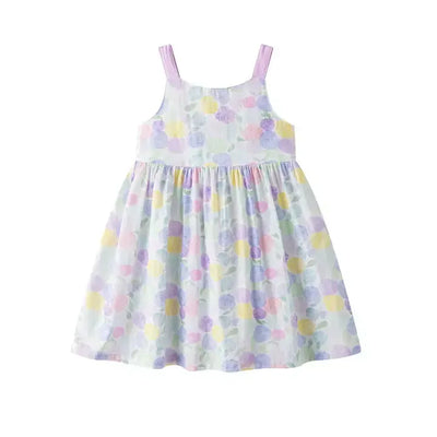 Floral Print Lilac Dress-Children & Tweens,children's,clothing,dress,dresses,Floral Print,Infant to 6,Lilac,Lilac Straps,Tweens 7-14-3-[option4]-[option5]-[option6]-Bella Bliss Boutique in Texas