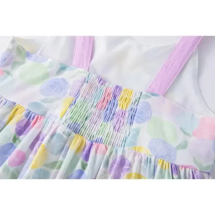 Floral Print Lilac Dress-Children & Tweens,children's,clothing,dress,dresses,Floral Print,Infant to 6,Lilac,Lilac Straps,Tweens 7-14-[option4]-[option5]-[option6]-Bella Bliss Boutique in Texas