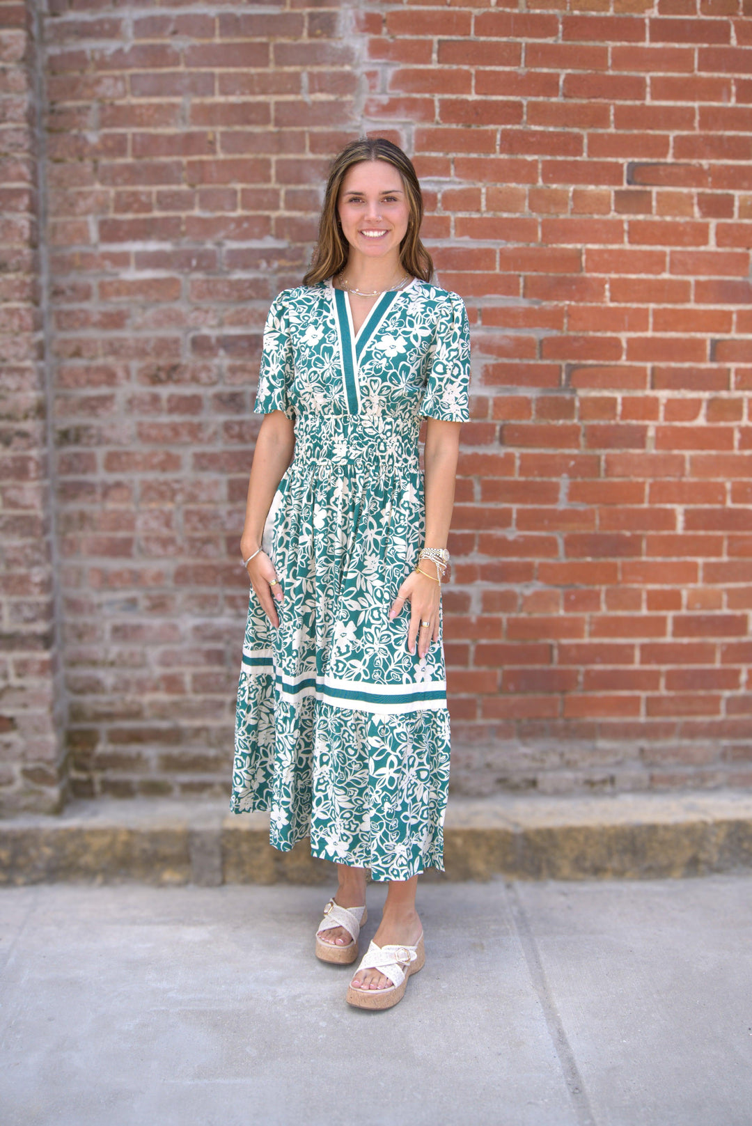 Floral Tiered Midi Dress