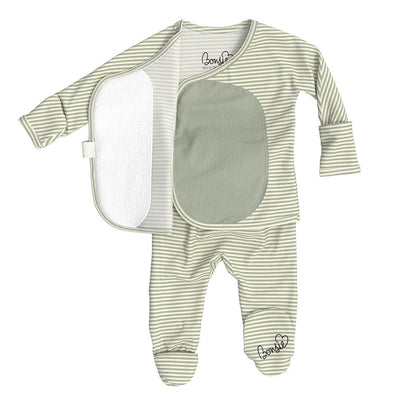 Footie - Mint Twist-Baby Essentials,Bonsie,Breathable,Children & Tween,Children & Tweens,Footie,Infant to 6,Stretch,Striped-[option4]-[option5]-[option6]-Bella Bliss Boutique in Texas