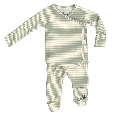 Footie - Mint Twist-Baby Essentials,Bonsie,Breathable,Children & Tween,Children & Tweens,Footie,Infant to 6,Stretch,Striped-[option4]-[option5]-[option6]-Bella Bliss Boutique in Texas