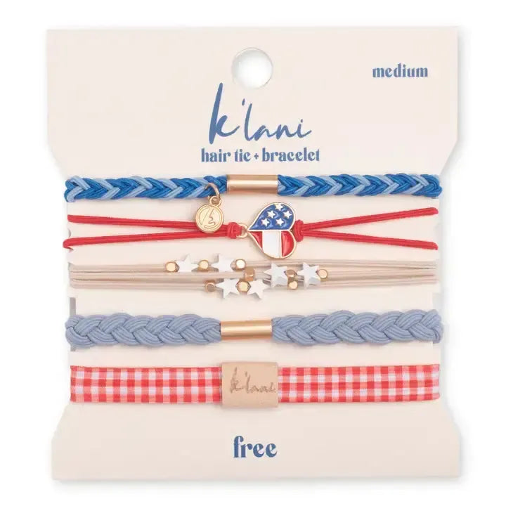 Free Hair Tie Bracelets-Accessories,Blue,Children & Tween,Children & Tweens,children's Accessories,Childrens/Tween,Free,gift,Gifts,Gifts for Her,Gingham,Hair Accessories,Hair Tie Bracelets,Hair Ties,Heart Charm,Patriotic,Red,Spa,Tween Accessories,White-[option4]-[option5]-[option6]-Bella Bliss Boutique in Texas