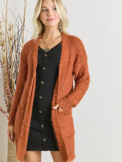 Fuzzy Cardigan Sweater-Cardigan,clothing,Fuzzy Sweater,Outerwear,Sweater,Sweaters,Women,women's-[option4]-[option5]-[option6]-Bella Bliss Boutique in Texas