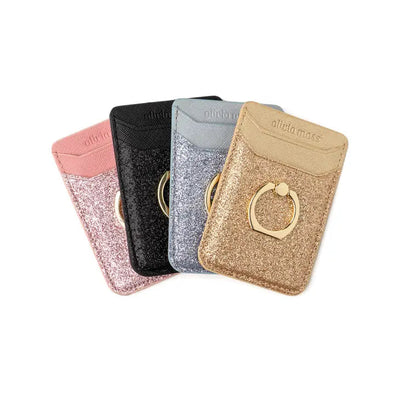 Glitter Bomb Ring Cling Cardholder-Accessories, Black, Black Glitter, Cell Phone Accessories, Glitter, gold, Gold Glitter, Miscellaneous, Pink, Pink Glitter, Ring Card Holder, Silver, Silver Glitter, Stocking Stuffer-[option4]-[option5]-[option6]-Bella Bliss Boutique in Texas