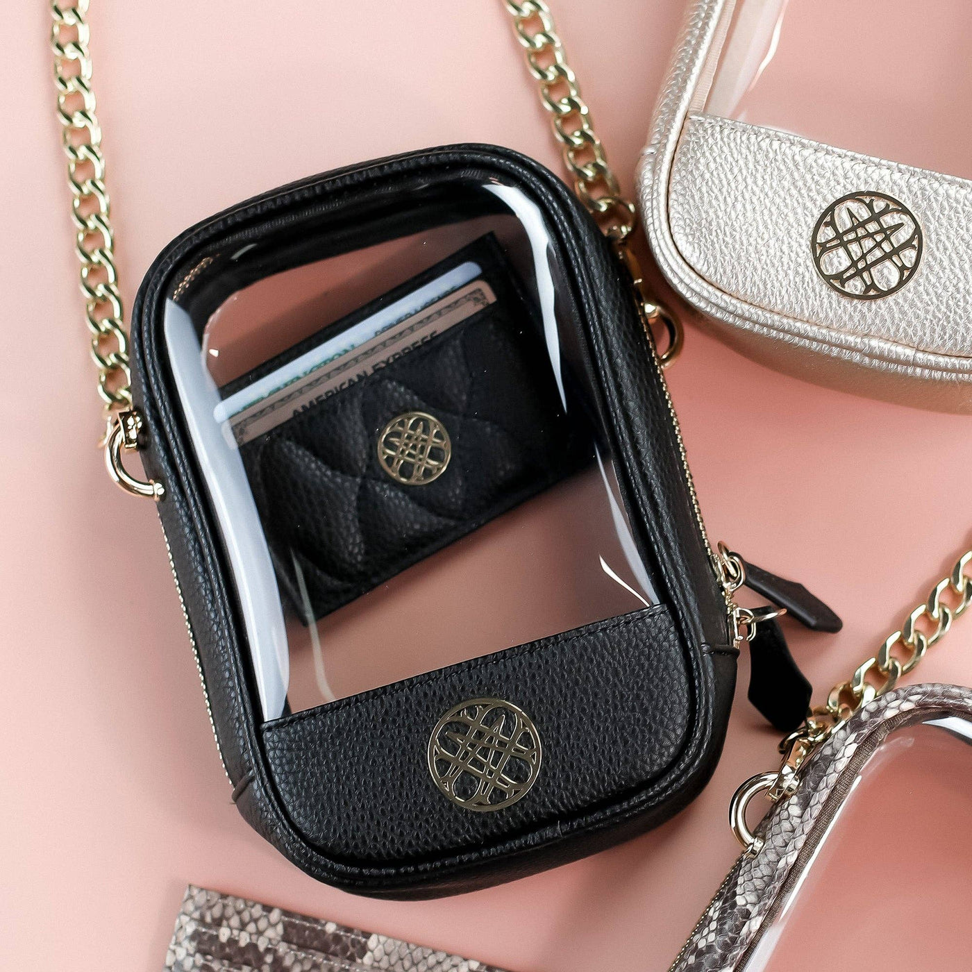 Grace Clear Crossbody-Accessories,Cell Phone Crossbody,Clear Crossbody,Crossbody,Handbags,Mini Purse,Natalie Wood Designs,Purse,purses & bags,Purses & Wallets,Women,women's-[option4]-[option5]-[option6]-Bella Bliss Boutique in Texas