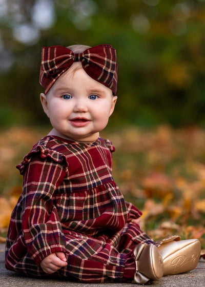 Grace Romper-Black,Bubble Romper,checkered,Children & Tweens,children's,Fall,Fall Plaid,infant,Infant to 6,Red,romper,Rompers,Ruffle Detail,Ruffle Sleeve,Ruffled Shoulder,White-[option4]-[option5]-[option6]-Bella Bliss Boutique in Texas
