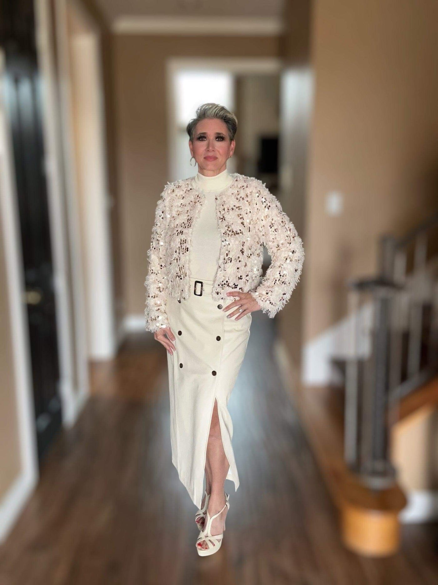 Half Sleeve Turtleneck Sweater