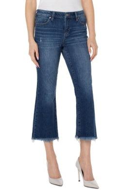 Hannah Crop Flare w/Fray Hem-Bottoms, clothing, Crop, Crop Flare, Cropped, Dark Wash, denim, Elkmont, Fray Hem, Fray Hem Detail, Jeans, Oceana, Pants, Upland, Women, women's-[option4]-[option5]-[option6]-Bella Bliss Boutique in Texas