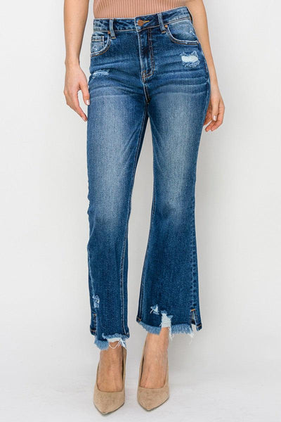 High Rise Ankle Flare Jeans-Ankle Flare, Bottoms, clothing, Dark Wash, denim, High Rise, Jeans, Pants, Women, women's-0/24-[option4]-[option5]-[option6]-Bella Bliss Boutique in Texas