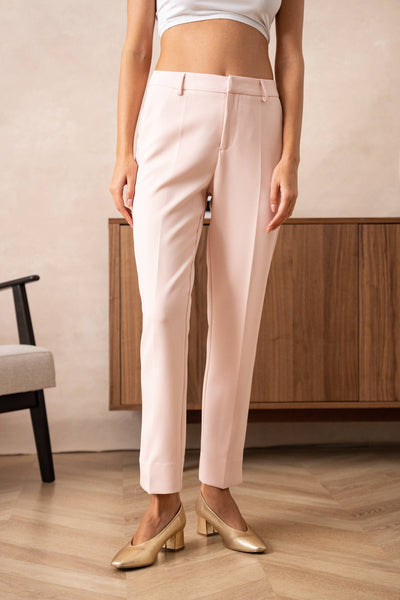 High-waisted Cigarette Pants-Ankle Pants,Business Casual,Chic,Cigarette Pants,clothing,Fitted,High Rise,Pants,Slim Fit,Slim Straight,Straight Leg,Women,women's-[option4]-[option5]-[option6]-Bella Bliss Boutique in Texas