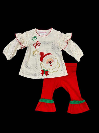 Ho Ho Ho Set-Bell Bottom, Bottoms, Children & Tweens, children's, Christmas, Christmas Outfit, clothing, Infant to 6, Outfit, Sale, Top, Tops-0/3m-[option4]-[option5]-[option6]-Bella Bliss Boutique in Texas