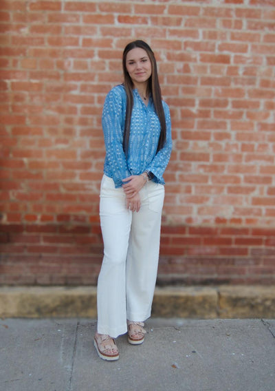 Indigo Breeze Top-Blue,clothing,Curvy,Indigo,Sale,Top,Tops,Women,women's-[option4]-[option5]-[option6]-Bella Bliss Boutique in Texas