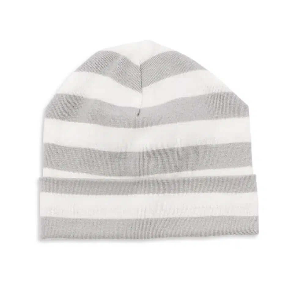 Infant Grey Striped Hat - 3M/24M Only-Beanie,Children & Tweens,children's Accessories,Grey,Grey & Ivory,hat,Hats,Infant to 6,Striped-[option4]-[option5]-[option6]-Bella Bliss Boutique in Texas