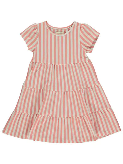 Iona Striped Dress-Berry Cream Stripe,Children & Tweens,children's,clothing,dress,dresses,Green and Cream Stripe,Infant to 6,stripe,Striped,Tweens 7-14-5-Berry Cream Stripe-[option4]-[option5]-[option6]-Bella Bliss Boutique in Texas