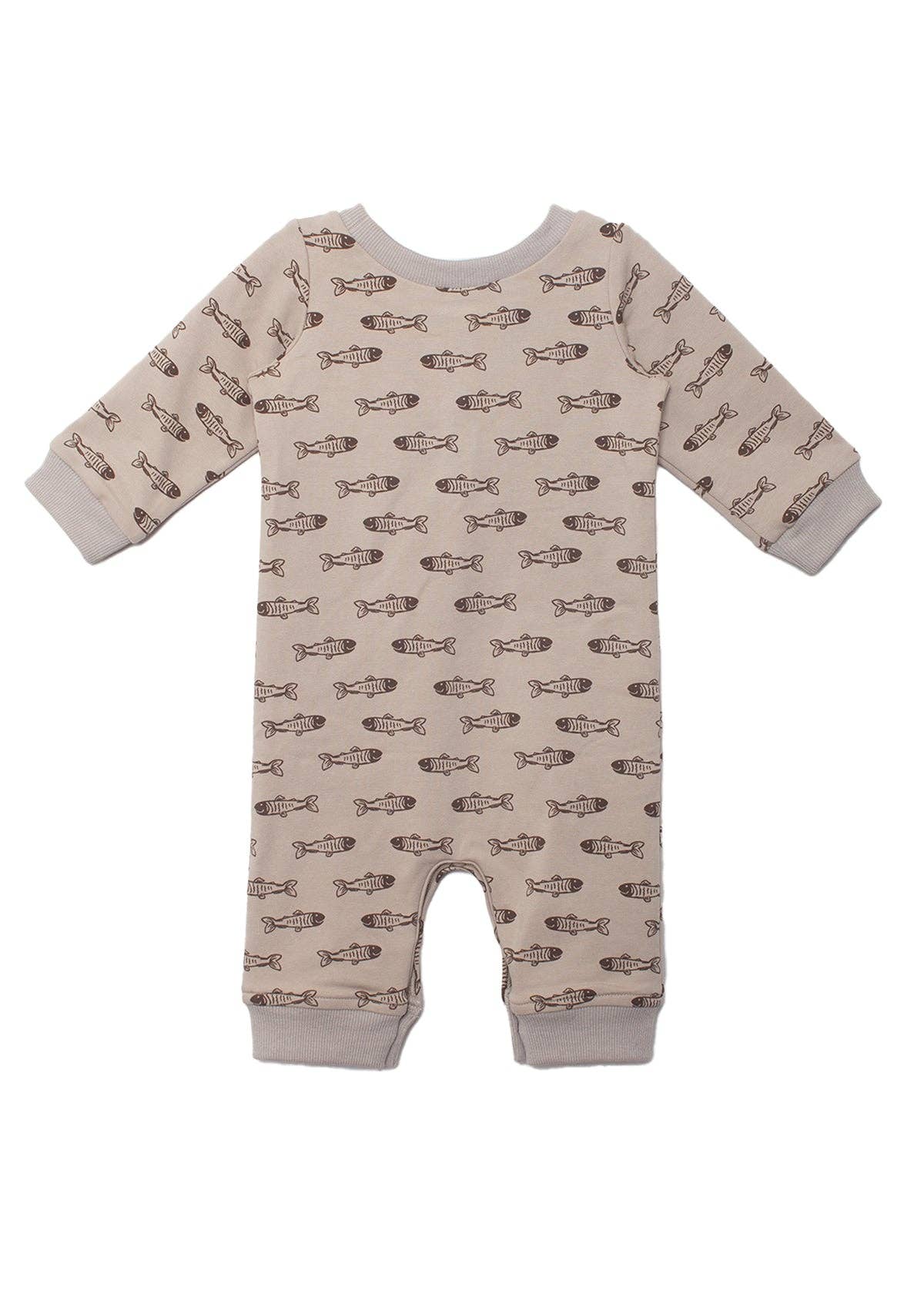 Isaiah Romper-Beige,boys,Button Front,Children & Tweens,clothing,Footless,Infant to 6,Long Sleeve,mabel + honey,pockets,Rompers-[option4]-[option5]-[option6]-Bella Bliss Boutique in Texas