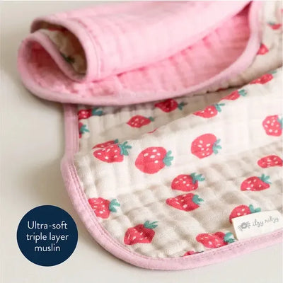 Itzy Blanket-Baby Gifts,Blanket,Check Yes!,Giddy Up,gift,Gifts,Itzy Blanket,Itzy Ritzy,misc,Miscellaneous,Receiving Blanket,Reversible,Reversible Blanket,Strawberries + Cream,Swaddle Blanket-Strawberries + Cream-[option4]-[option5]-[option6]-Bella Bliss Boutique in Texas