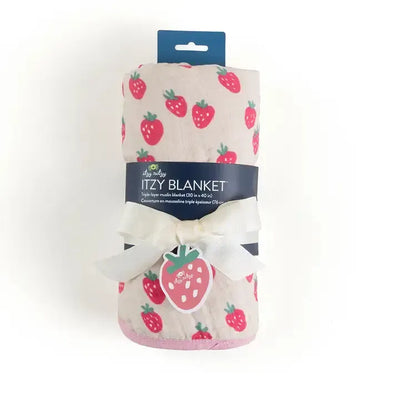 Itzy Blanket-Baby Gifts,Blanket,Check Yes!,Giddy Up,gift,Gifts,Itzy Blanket,Itzy Ritzy,misc,Miscellaneous,Receiving Blanket,Reversible,Reversible Blanket,Strawberries + Cream,Swaddle Blanket-[option4]-[option5]-[option6]-Bella Bliss Boutique in Texas
