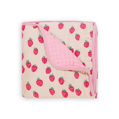 Itzy Blanket-Baby Gifts,Blanket,Check Yes!,Giddy Up,gift,Gifts,Itzy Blanket,Itzy Ritzy,misc,Miscellaneous,Receiving Blanket,Reversible,Reversible Blanket,Strawberries + Cream,Swaddle Blanket-[option4]-[option5]-[option6]-Bella Bliss Boutique in Texas