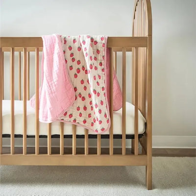 Itzy Blanket-Baby Gifts,Blanket,Check Yes!,Giddy Up,gift,Gifts,Itzy Blanket,Itzy Ritzy,misc,Miscellaneous,Receiving Blanket,Reversible,Reversible Blanket,Strawberries + Cream,Swaddle Blanket-[option4]-[option5]-[option6]-Bella Bliss Boutique in Texas