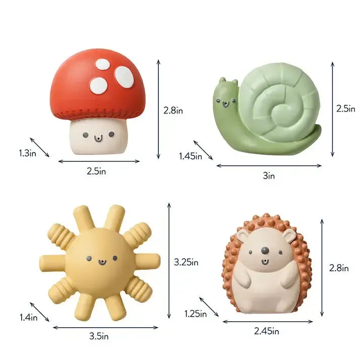 Itzy Squirt Soft Bath Toys-4 Piece Set,Baby Gifts,Bath Toys,children's Accessories,gift,Gift Sets,Gifts,Itzy Squirt,misc,Miscellaneous,set,Set of 4,Squeezable,Squeezable Squirties,Squeezable Toys,Squirt Toys,Toys-[option4]-[option5]-[option6]-Bella Bliss Boutique in Texas