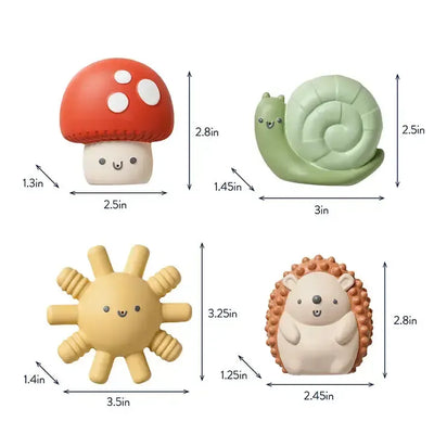 Itzy Squirt Soft Bath Toys-4 Piece Set,Baby Gifts,Bath Toys,children's Accessories,gift,Gift Sets,Gifts,Itzy Squirt,misc,Miscellaneous,set,Set of 4,Squeezable,Squeezable Squirties,Squeezable Toys,Squirt Toys,Toys-[option4]-[option5]-[option6]-Bella Bliss Boutique in Texas