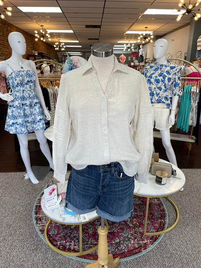 Ivory Breeze Linen Top-clothing,Curvy,Ivory,Linen Blend,Top,Tops,Women,women's-[option4]-[option5]-[option6]-Bella Bliss Boutique in Texas