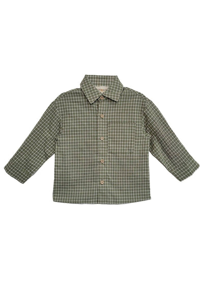 James Shirt-boys,Button Detail,button down,Casual,Children & Tweens,children's,Childrens/Tween,clothing,green,Infant to 6,Lightweight,Long Sleeve,mabel + honey,Tops-[option4]-[option5]-[option6]-Bella Bliss Boutique in Texas