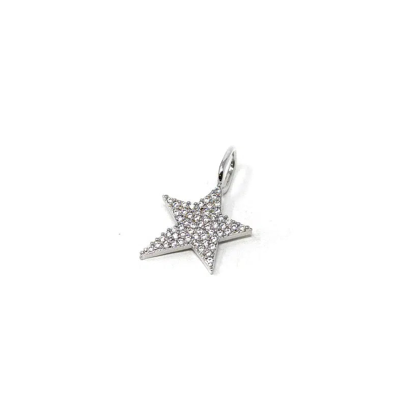 Jazzy Star Charm-Charm, Charm Bar, Charms, Jazzy Star, Jewelry, Star-Silver-[option4]-[option5]-[option6]-Bella Bliss Boutique in Texas