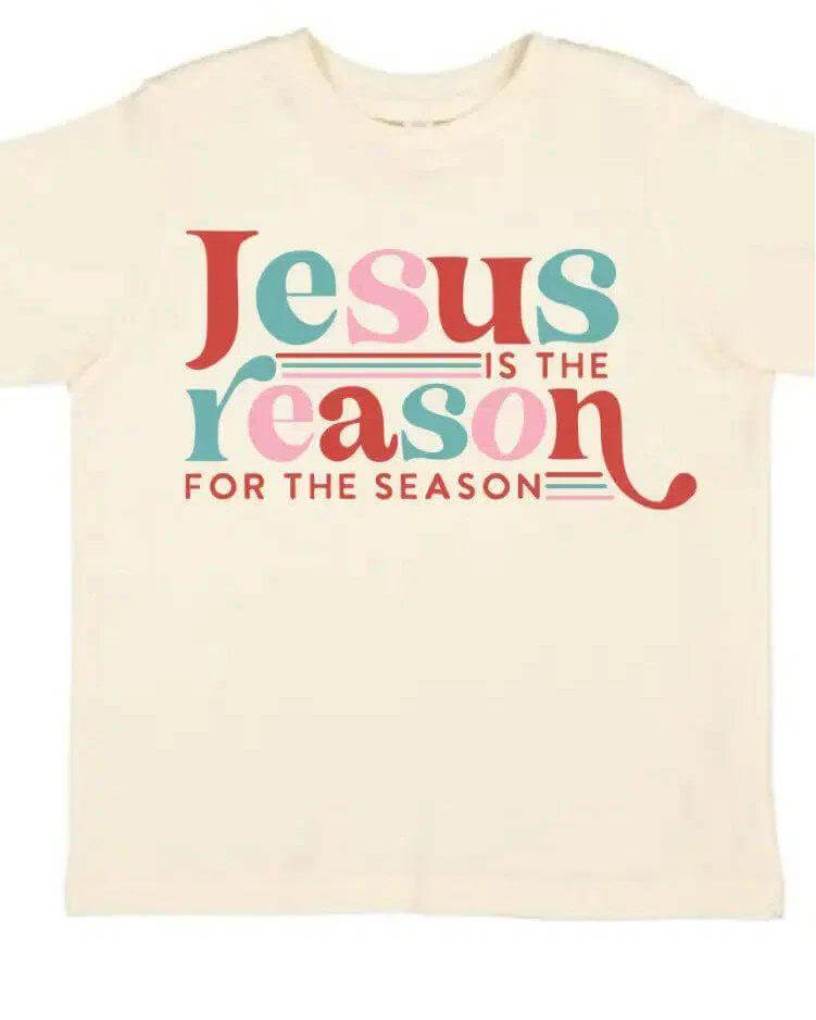 Jesus is the Reason for the Season Tee-Children & Tweens,children's,Christmas,christmas tee,clothing,Infant to 6,Jesus is the reason,Sale,T-Shirt,Top,Tops-[option4]-[option5]-[option6]-Bella Bliss Boutique in Texas