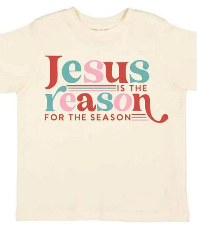Jesus is the Reason for the Season Tee-Children & Tweens,children's,Christmas,christmas tee,clothing,Infant to 6,Jesus is the reason,Sale,T-Shirt,Top,Tops-[option4]-[option5]-[option6]-Bella Bliss Boutique in Texas