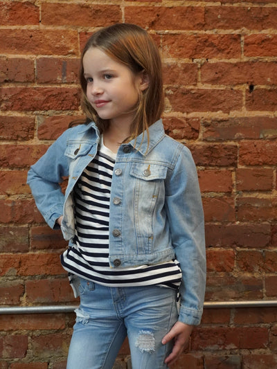 Jolene Denim Jacket-Chidren & Tween, Chidrens/Tweens, Children & Tweens, Children/Tween, Childrens/Tween, Denim Jacket, tween, Tween 7-14, Tweens 7-14-10-[option4]-[option5]-[option6]-Bella Bliss Boutique in Texas