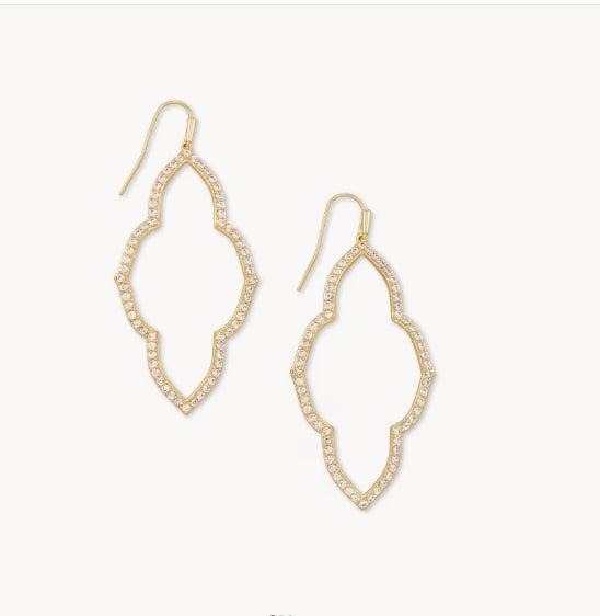 Kendra Scott Abbie Open Frame Earrings-14k Gold,Dangle Earrings,Earring,Earrings,French Wire Earrings,Jewelry,Kendra Scott,Women,women's-[option4]-[option5]-[option6]-Bella Bliss Boutique in Texas